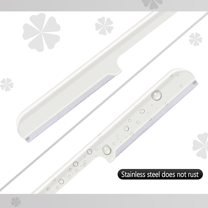 10 Pieces Women's Facial Razor Eyebrow Shaver Razor Brow Shaper Eyebrow Trimmer Dermaplaner Shaping Tool with Cover (White)