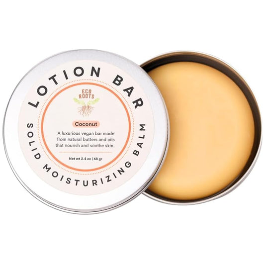 ECO ROOTS Lotion Bar | Waterless Lotion Bar | Solid Lotion | Natural Ingredients | Moisturizer Bar | Lotion Balm | coconut
