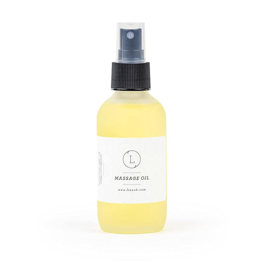 Lizush Eucalyptus Massage Oil, Moisturizing Nourishing and Reviving Massage Oil for Silky Skin, 4 oz Pampering Body Oil for Men, Women, Natural, Vegan and Non GMO, Premium Oils Handmade in the USA