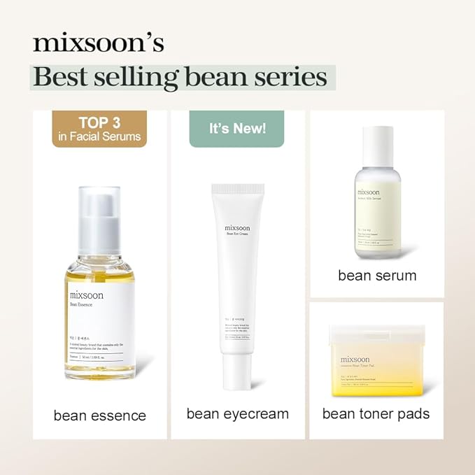 mixsoon Bean Eye cream Moisturizer With Mild Soothing Beans Korean Skin Care 0.67 fl. oz. / 20ml
