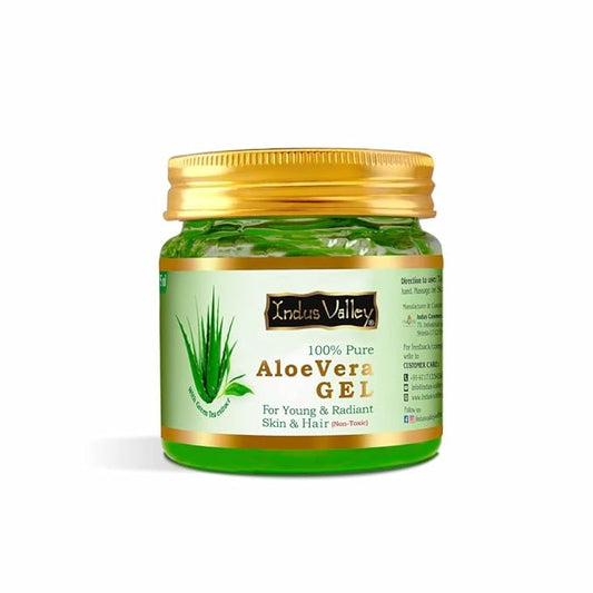 INDUS VALLEY Non-Toxic Aloe Vera Gel for Acne, Scars, Glowing & Radiant Skin Treatment (400 ml)