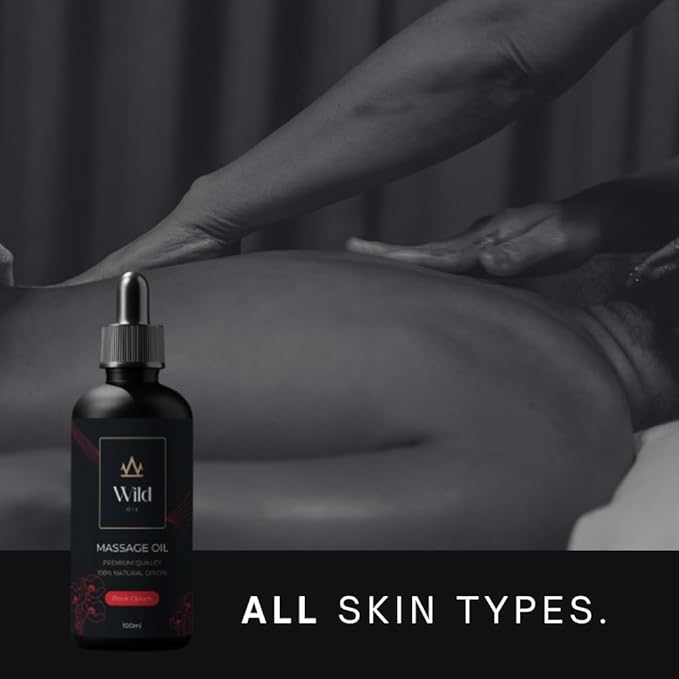 Black Opium Luxurious Lavender Massage Oil Mineral, Grape Seed, Jojoba & Lavender Skin Moisturization Hair Nourishment Hydration, Elasticity, Vegan & Natural (250ml)