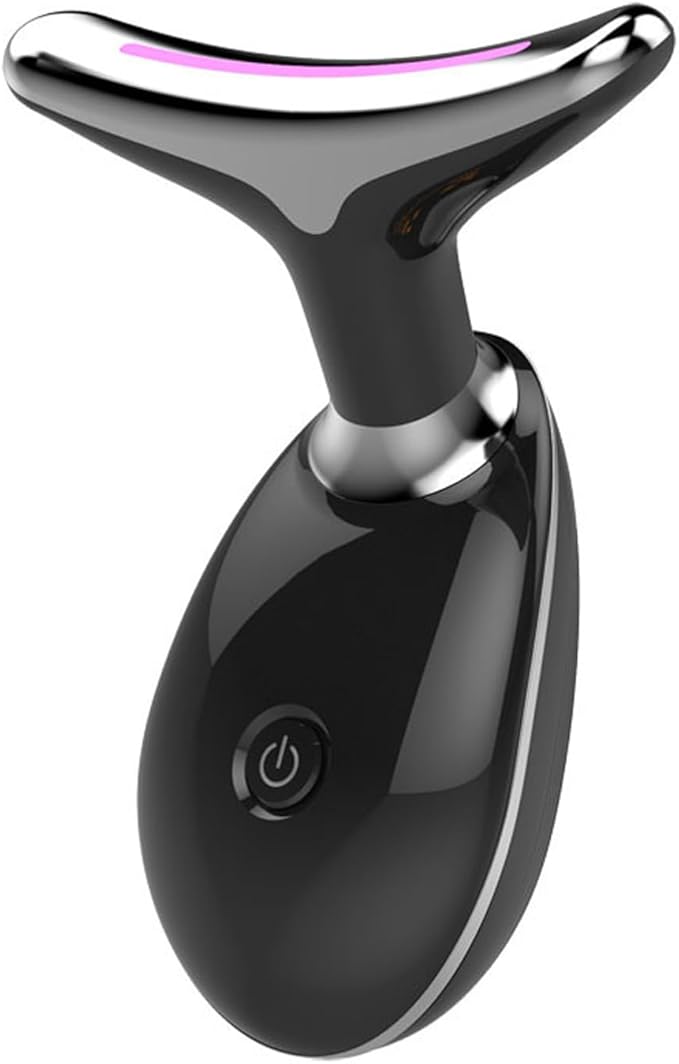 Facial and Neck Massager, Multi-Mode Adjustable, Massager for Double Chin and Face, Facial Shaping Tool, Can Be Used with Lotion to Improve Skin Condition (Black)