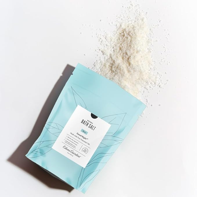 Edens Garden Good Night Bath Salt Soak – Sleep Blend with Essential Oils, Soothing Lavender, Epsom, Dead Sea Salt & Magnesium – Natural Bath Soaking Salts for Good Sleep & Relaxing, 10 oz (283 g)