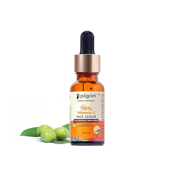 15% Vitamin C Face Serum | Anti Aging Facial Serum with Ferulic Acid & Kakadu Plum | Reduces Fine Lines, Smooths Skin Texture & Improves Radiance | 0.68 Fl Oz (20ml)