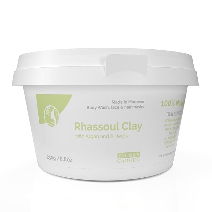Fatima's Garden Rhassoul Clay with Herbs - Detox Facial Powder, 250g