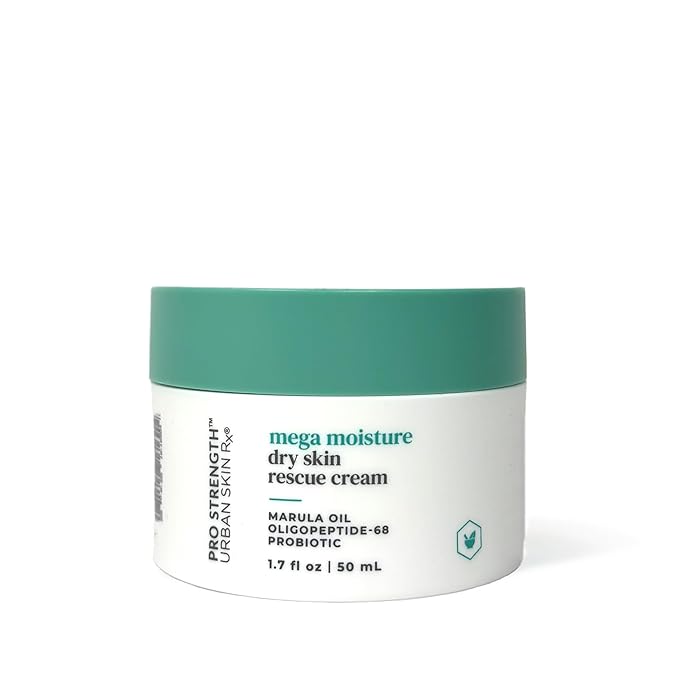 Urban Skin Rx® Mega Moisture Dry Skin Rescue Cream | Combats Signs of Aging, Helps Prevent Dry Skin and Locks In Moisture, Formulated with Vitamin E, Green Tea, & Shea Butter | 1.7 Oz