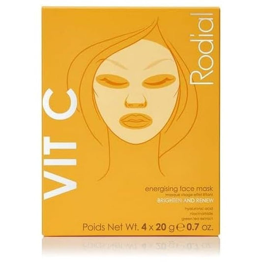 Rodial Vit C Energising Sheet Masks,0.67 Fl Oz (Pack of 4)