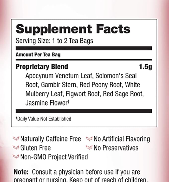 Bravo Tea Blood Pressure Herbal Tea Caffeine Free, 20 Tea Bags, 6 Count