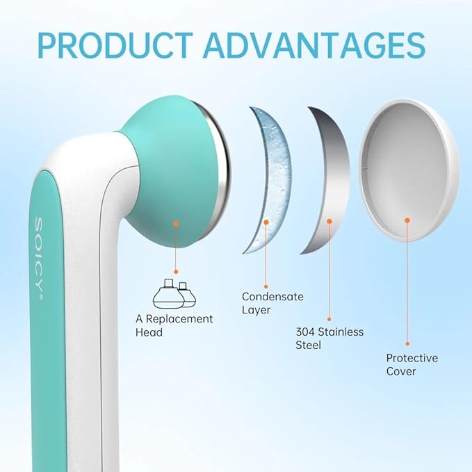 ONLYSKY BEAUTY Cooling Ice Roller Facial Massage Roller for Face （Green）