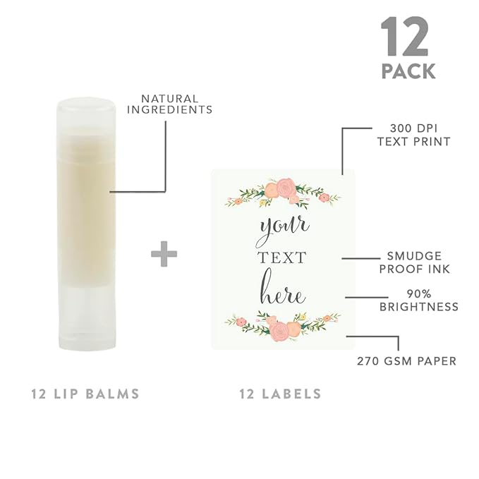 Andaz Press Personalized Lip Balm Party Floral