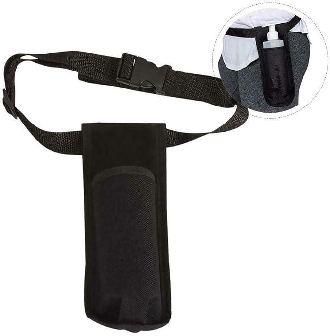 Massage Bottle Holster Durable Waist Pack, Single Bottle Holster Kit, Adjustable Strap,Heavy Duty Essential Oil Dispenser for Massage Practitioners (black)