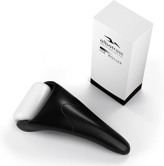 Ice Roller & Gua Sha Set, Skin Care for Face Wrinkles and Puffiness, Self Facial Massage Tools