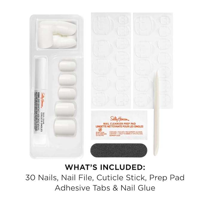 Sally Hansen Instant Cuticle Remover & Salon Effects Perfect Press-On Nails, Get Mod Design, 30 Options