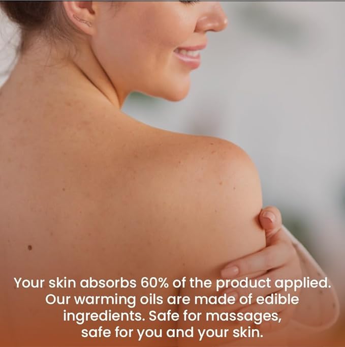 Dude's Love - Organic - Flavored Warming Body Massage Oil - Tropical Mango | No Stain - Non-Sticky | Nourish & Moisturize Skin | Aromatherapy Vegan Oil - 3.38 Fl Oz