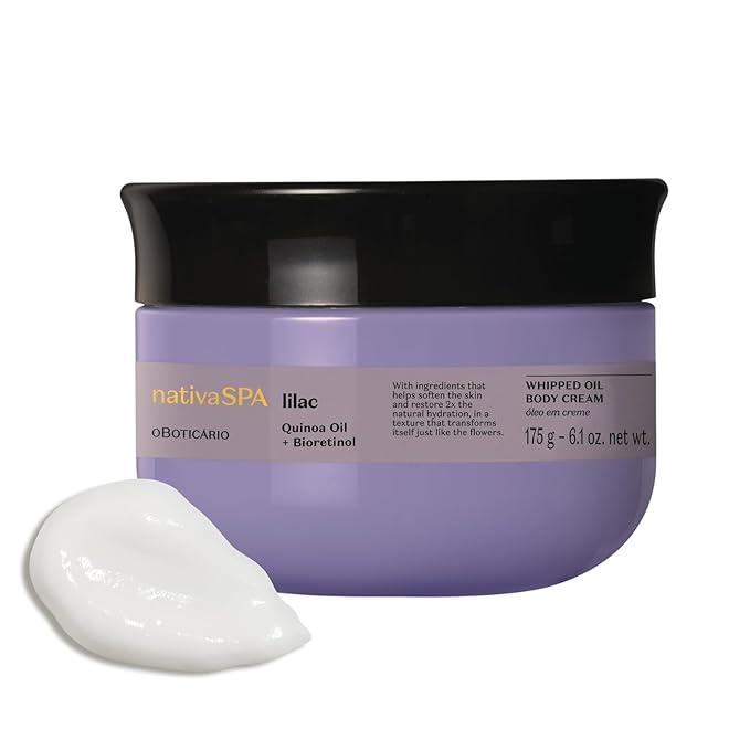 Nativa SPA Body Smoothing Lilac Bundle: Body Lotion, Whipped Body Oil & Hand Cream, with Nourishing Quinoa Oil + Bioretinol (x3)