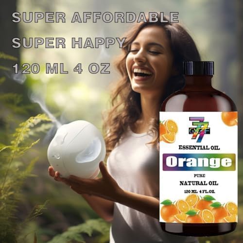 Sweet Orange Essential Oil (4 oz) – 100% Pure Fragrance Oil for Diffusers, Humidifiers, Relaxation, Bath, Candles, Soap Making, DIY, Home Cleaning, Gifts