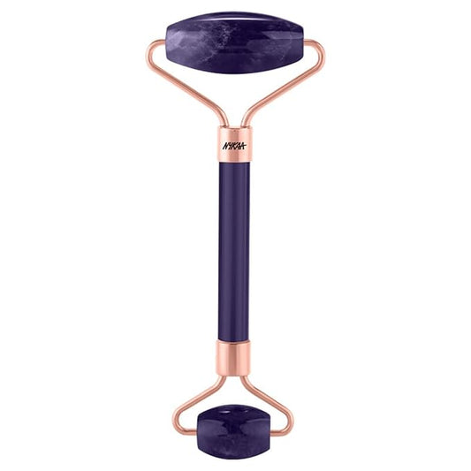 Nykaa Naturals Amethyst Face Roller - Diminishes Fine Lines and Wrinkles - Natural Crystals for Skin Calming - Tones and Sculpts Skin - 1 pc