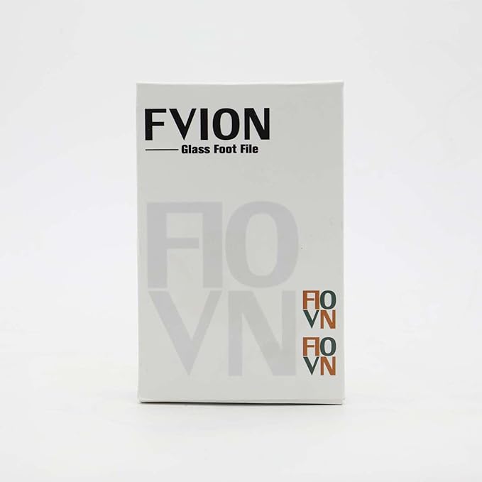FVION Nano Glass Foot File with Bamboo Handle - Foot Scrubber Dead Skin Pumice Stone for Feet - The Ultimate Gentle Pedicure File Feet Callus Remover (Brown)