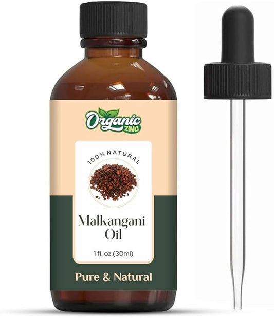 Malkangni Seed (Celastrus paniculatus) Oil | Pure & Natural Carrier Oil for Massage, Skin Care, Hair Care- 30ml/1.01fl oz
