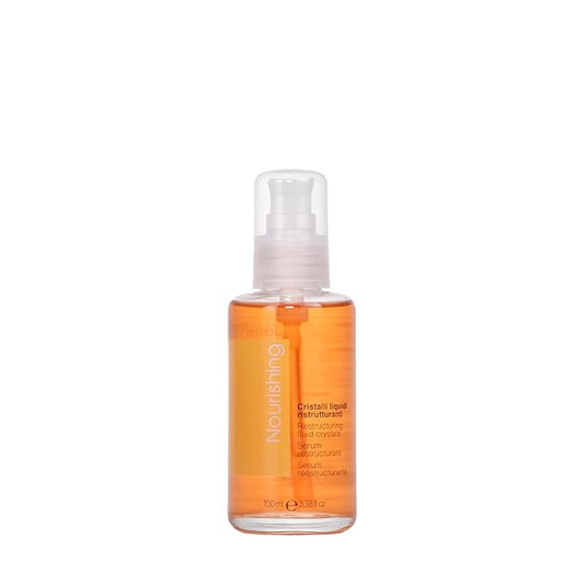 Fanola Nourishing Restructuring Fluid Crystals Hair Serum Detangles, Adds Shine, And Prevents Split Ends For Curly, Frizzy And Permed Hair 3.38oz