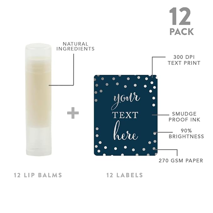 Andaz Press Personalized Lip Balm Party Blue,