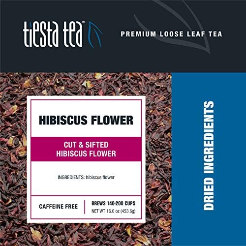 Tiesta Tea - 3lb Hibiscus Flowers | Cut & Sifted Loose Tea | 3lb |1360g, Bulk Resealable Bag | Raw Hibiscus Flower, Agua Fresca, Flor de Jamaica, Baked Goods, Dressings, Jams, Soaps & More | 3-Pack