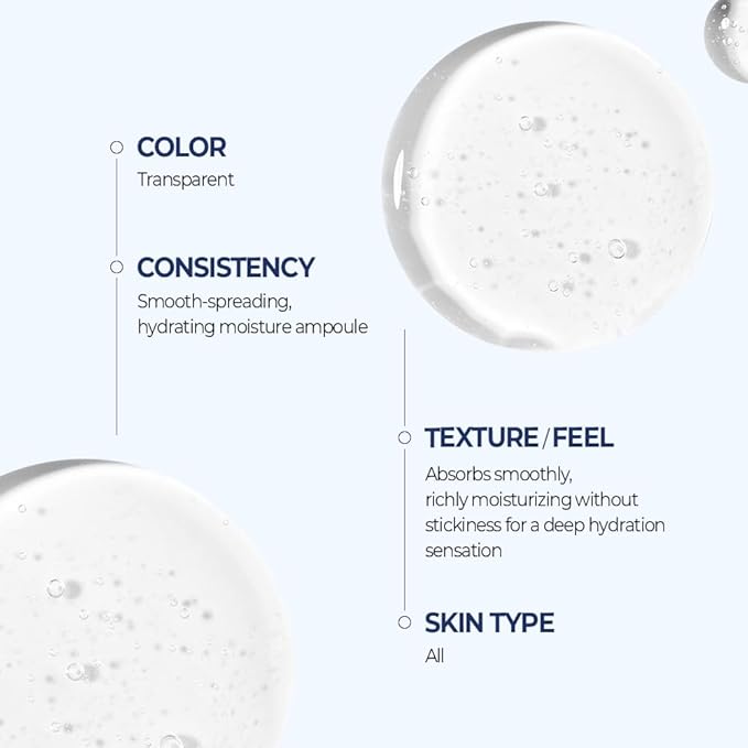 BLUE PEARLSATION 8 Hydra Marine Ampoule - Enriched with Hyaluronic Acid for Dual-Layered Skin Hydration & Panthenol Nourishment - Ideal for Sensitive Skin Types – 1.69 floz