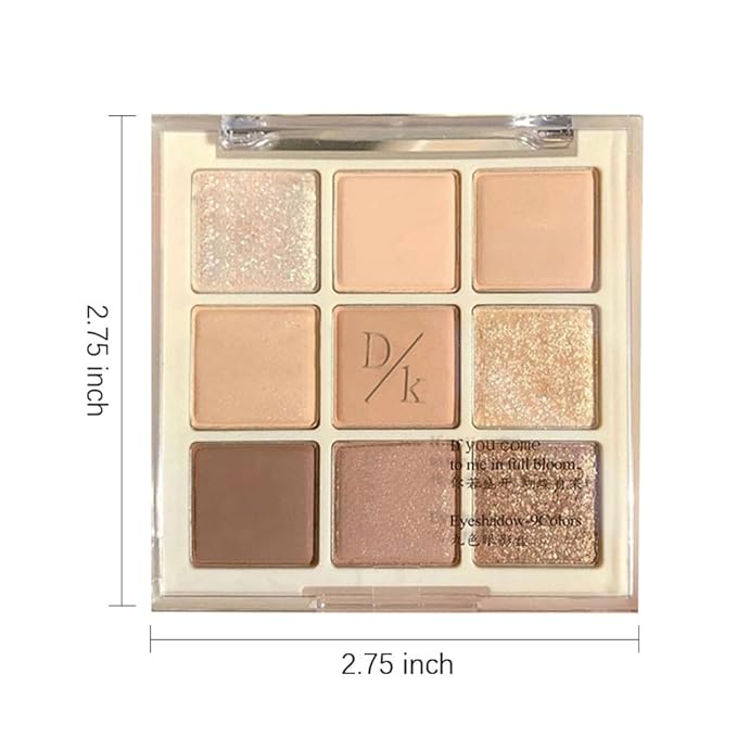 Eyeshadow Palette Makeup- 9 Colors Eyeshadow Palette Matte Shimmer Korean Natural Eye Shadow palettes Highly Pigmented Naturing-Looking Long Lasting (17#)