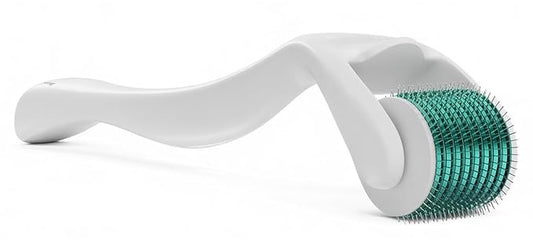 Derma Roller Microneedling Roller - Titanium 0.25mm Micro Needler for Face, Gently Exfoliates, Microneedle Tool for Beard, Scalp & Hair, Skincare Tools for Face