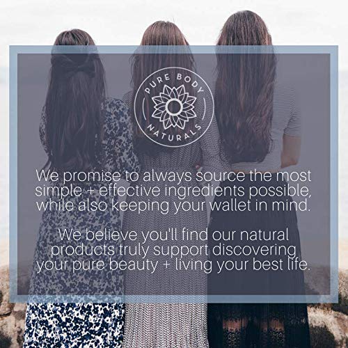 Pure Body Naturals Organic Fractionated Coconut Oil for Skin and Hair, 4 fl oz - Liquid Carrier Oil for Diluting Essential Oils, Hair Growth & Skin Moisturizer