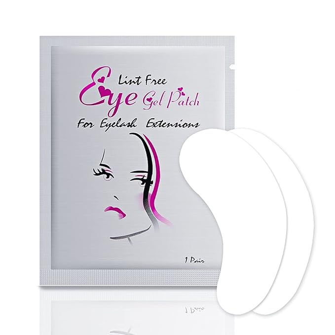 100 Pairs Under Eye Pads, Eyelash Extension Gel Patches Hydrogel Eyes Patches Lint Free Eye Pads for Eyelash Extension Supplies
