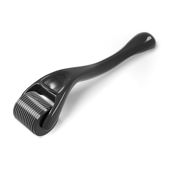 Micro Needling Roller Beard Roller 540 Stainless Steel Micro Needling Roller for Hair Body Home Use (Black)