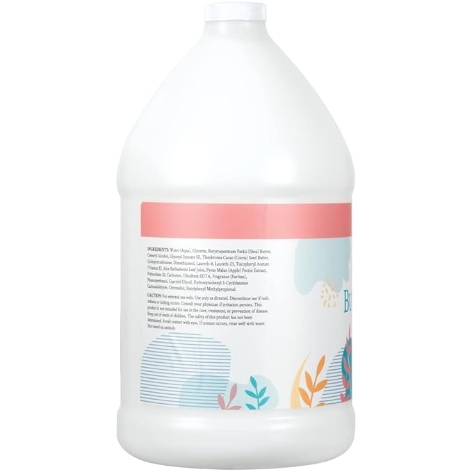 Ginger Lily Farms Botanicals Soothing Butter Lotion for Dry Skin, 100% Vegan & Cruelty-Free, Apple Pear Scent, 1 Gallon Refill (128 fl oz)