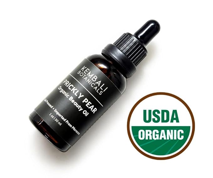 Prickly Pear Seed Oil, Organic, 100% Pure, Cold-Pressed-Unrefined-USDA, for Skin, Hair, Nails. Premium Quality, Imported from Morocco