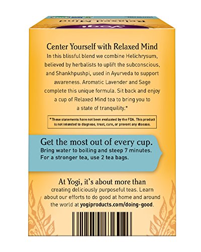 Yogi Tea, Relaxed Mind, 16 Count, Packaging May Vary (Pack of 2)