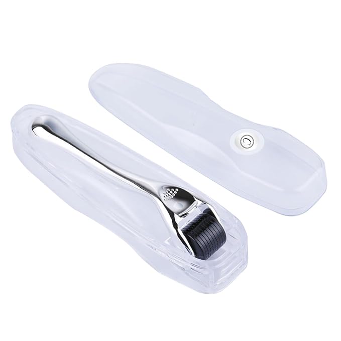 Professional Derma Roller Titanium Micro Needles Roller for Men and Women Microneedling Derma Roller for Home Use - Storage Case & Manual Included