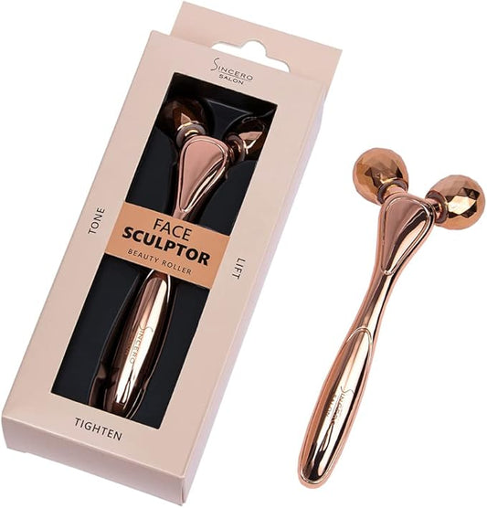 DIDIER LAB Sincero Salon 3D Face Roller - Face Massager for Face Lifting - Skin Tightening Massage Roller - Anti-Aging & Anti-Wrinkle Facial Massager Eye Roller - Massage Tool - Face Roller Massager