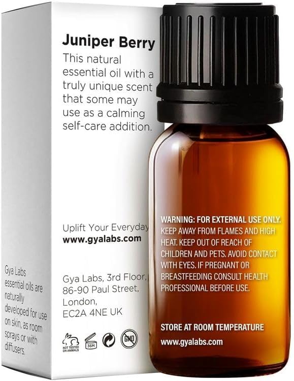Gya Labs Juniper Berry Essential Oil for Diffuser - 0.34 Fl Oz - 100% Pure Natural Juniper Essential Oil for Skin & Candle Making - Fresh Woodsy & Fruity Scent