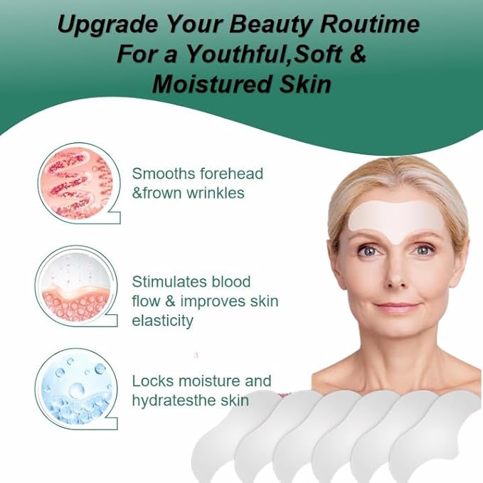 Forehead Wrinkle Patches Reusable made of Silicone | Forehead Wrinkles Treatment | Silicone Patches For Wrinkles | Non Invasive Reusable Wrinkle Smoothers…, Clear