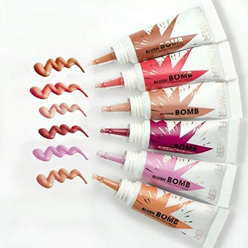 FLOWER Beauty By Drew Barrymore Liquid Blush Makeup Bomb Color Drops -Silky Lightweight Formula + Gel Cream Blush for Cheeks - Radiant + Glossy Finish - Buildable + Lightweight Formula - Cruelty-Free + Vegan (Cinnamon)
