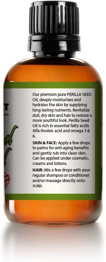 Perilla Seed Oil Omega-3 Essential Fatty Acid and Alpha-linolenic Acid for Skin