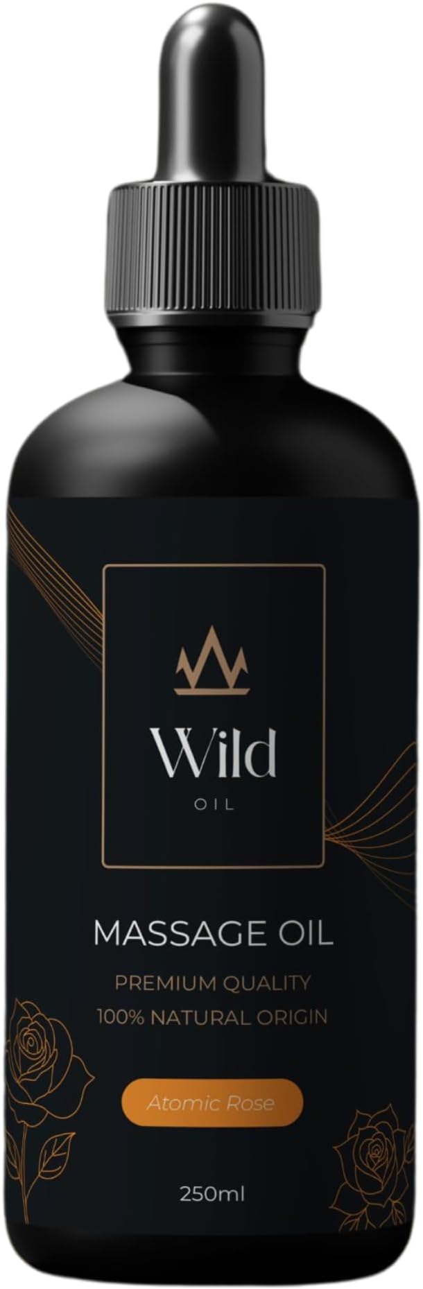 Atomic Rose Luxurious Lavender Massage Oil Mineral, Grape Seed, Jojoba & Lavender Skin Moisturization Hair Nourishment Hydration, Elasticity, Vegan & Natural (250ml)