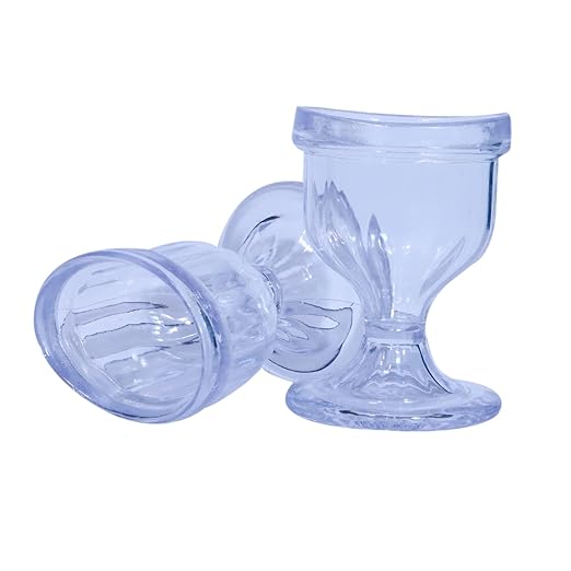 Transparent Eye Wash Cup with Storage Container- Eye Cups for Eye wash Shaped Rim for Eye Rinse n Cleansing Eye wash Cups Remove Dust, Makeup & Irritants- Eye wash kit Set of 2 Eye Cup