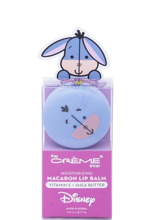 The Crème Shop Macaron Lemon Honeycomb Lip Balm Scented Portable Vitamin E Shea Butter (Lavender Vanilla)