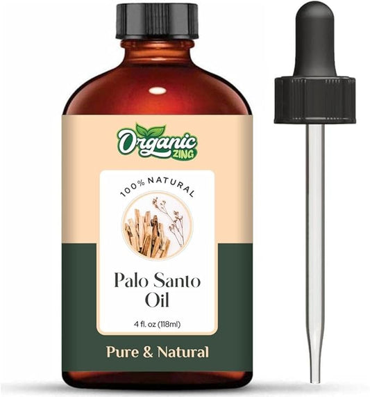 Palo Santo (Bursera graveolens) Oil | Pure & Natural Essential Oil for Aroma, Diffusers, Skincare & Hair Care- 118ml/4 fl oz