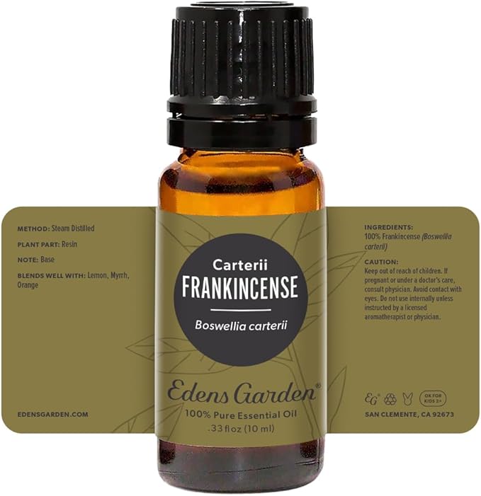 Edens Garden Frankincense- Carterii Essential Oil- 100% Pure Premium Grade, Undiluted, Natural, Therapeutic, Aromatherapy, The Best for Diffuser, Face, Candle, Hair 10 ml (.33 fl oz)