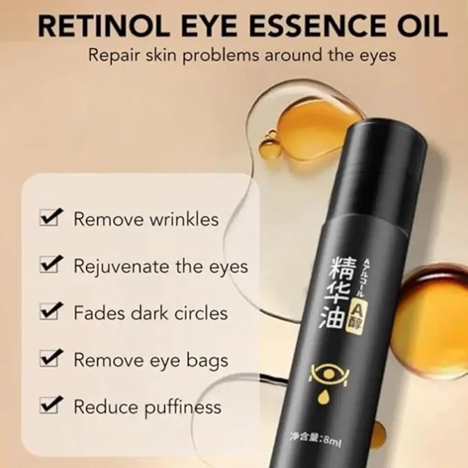 Retinol Anti-Wrinkle Eye Serum Oil, Eye Oil Roller, Reduces Fine Lines, Anti Wrinkle Serum For Eye
