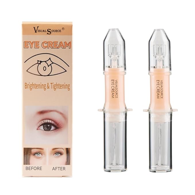 2Pack Instant Temporary Eye Cream Set,Visuasource 1ml Eye Tightening Serum Quickly Firming Reduces Under-eye puffiness,Dark Circles,Under-Eye Bags Instant Firm Eye Tightener Cream For Men Women