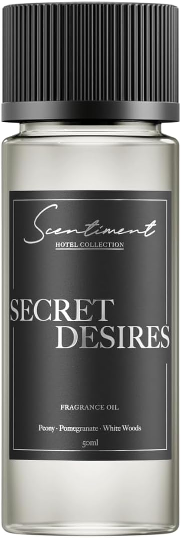 Hotel Collection Secret Desires Diffuser Oil | Aromatherapy Fragrance Inspired by 5-Star Hotels | Notes of Lemon Crème, Raspberry, Pomegranate & Peony (50 mL)